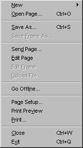 Netscape Communicator's Menu Bar