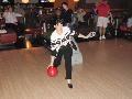 Carolyn Miller gets ready and aims for a strike.