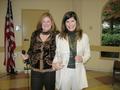 Kellie Morlock presented Jeri Fink (right) with the Affiliate of the Year Award.