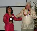 2010 FAREPA President Richard Miller, a SILVAR affiliate, thanks 2009 FAREPA president, Wilma Baltar.