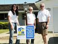 SILVAR RSVP Chair Eileen Giorgi, Jorja Smith and Dave Tonna pose in front of a home in Saratoga.