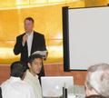 Los Altos/Mountain View District Chair Bryan Robertson welcomes over 130 SILVAR members to the first of a series of meetings of the REALTOR&reg; Tech fair.