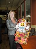 Amy McCafferty of Alain Pinel Realtors won the bid for the beautiful fall arrangement handmade by Jo Preston of Asante Real Estate.