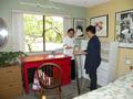 In Palo Alto, Jane Han and Clara Lee get ready to wash windows.