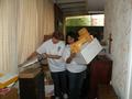 Marli Szpaller and Nisha Sharma lift boxes.