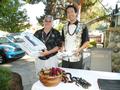 Cupertino/Sunnyvale District Affiliate Committee Co-chairs Richard Miller and Kyle Chuang get the ice and reception table ready.