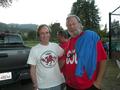 Gene Lentz with Jon Silver, the man behind the planning of the beautiful Portola Valley softball field.