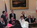 Suzanne Yost introduces members of Senator Joe Simitian's staff.