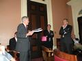 Senator Sam Blakeslee listens as NAR Director John Tripp REALTOR&reg; concerns.
