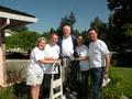 Left to right are Beth Tompkins, Michael Bleier, Los Altos homeowner, Christine Moore and Joe Velasco.