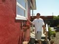 Jim Taggart washes windows.