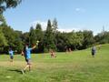 Teams 650 and 408 practice in the field.