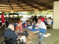 Members relax after a very enjoyable game.