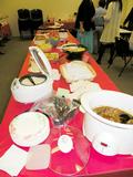 Assembling the dishes, which just kept on coming.
