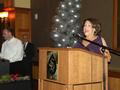 Carolyn Miller greets everyone.