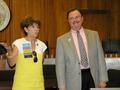 Sue Walsh introduces Assemblymember Rich Gordon.