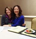 SILVAR President Carolyn Miller and Los Altos/Mountain View District Chair Bonnie Kehl take a break from meetings.