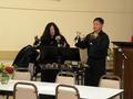 Larry and Carla Sue on the handbells.