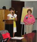 Leannah Hunt and Sue Walsh get ready to introduce Assemblymember Rich Gordon.