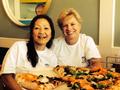 Los Altos/Mountain View District Co-chair Bonnie Kehl and Joanne Fraser take a break after working hard.