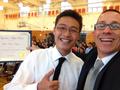 Here is a neat selfie taken by SILVAR member Chris Alston, with scholarship recipient John Kevin Ong Dayao at Senior Awards Night in Cupertino High School on May 29th.