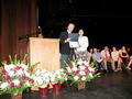 SILVAR REALTOR® Michael Hall presented the award to Wonji Park at Gunn High School in Palo Alto.