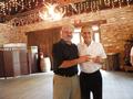 SILVAR President David Tonna and Moise Nahouraii toast.