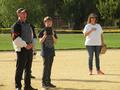 Mike Kanuk sang the Star-Spangled Banner, while Chris Maas displayed the flag.