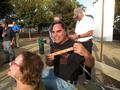 SILVAR Inventory Manager George Betsekas selling raffle tickets.