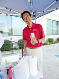 Kyle Chuang enjoyed his ice cream cone.