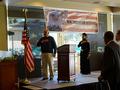 Bill Weseloh, longtime SILVAR member and U.S. veteran, leads everyone in the Pledge of Allegiance.
