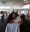 Members arrived early for the meeting, which was held at the Computer History Museum in Mountain View.