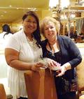 SILVAR Customer Service representative Hilda Ena with Janet Witkin