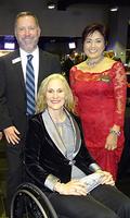 SILVAR President Karen Trolan and Past President Chris Isaacson with AREAA Silicon Valley Past President Atsuko Yube.