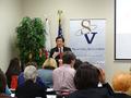 Wong introduces the speakers.