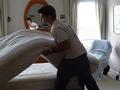 Re-arranging mattresses and beds