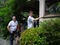 Robert Reid and Travor Loveless, a new RSVP volunteer, do the same.