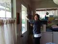 It also was a first time volunteering for Sophia Xu. their team visited five homes on Wednesday, she said.