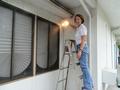 Carrie Davis takes care of the outside lights.
