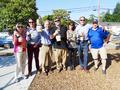2016 Menlo Park/Atherton and Palo Alto Districts Bocce Ball Tournament winners: Larry Tringali and Michael Colyer (middle), first place; Lori Sharp and Brett Caviness (left), second place; Penelope Huang and Omar Kinaan (right), third place; and referee J