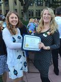 SILVAR REALTOR&reg; Cassie Maas presents the Silicon Valley REALTORS&reg; Charitable Foundation scholarship award to Mollie Ilana Ball, graduating senior from Los Gatos High School.