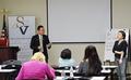 Amy Ku and Dean Chang gave students valuable information about international lending, the visa waiver program and visa classifications.