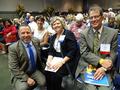 Region 9 Chair Chris Isaacson with Mary Kay Groth and Cupertino/Sunnyvale District Chair David Hunt