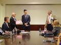 Introducing Assemblyman Evan Low are Carl San Miguel and Dave Tonna
