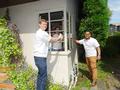 Trevor Loveless and David Dul, also a new RSVP volunteer, took care of the outside windows.