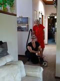 Erika Schuman-Fitch vacuumed the home of this 81-year-old Palo Alto homeowner.
