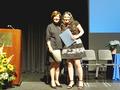 SILVAR president Denise Welsh with scholarship recipient Simge Yildiz, Los Altos High School