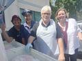 Thank you SILVAR affiliates for serving ice cream treats to members. Left to right are Leslie Butlar, SILVAR Affiliate Chair Art Clark, Cupertino/Sunnyvale District Affiliate Chair Richard Miller and Kathy Cochran.