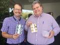 Cupertino/Sunnyvale District Chair David Hunt and PRDS President Mark Burns show off their photos.