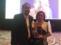 Vangie Yia with Chamber of Real Estate & Builders' Associations Inc. (CREBA) President Noel "Toti" Cariño.